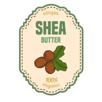 Shea butter label Stock Illustration