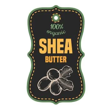Shea butter label Stock Illustration