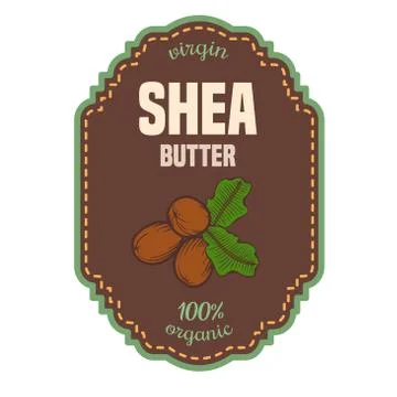 Shea butter label Stock Illustration