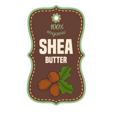 Shea butter label Stock Illustration