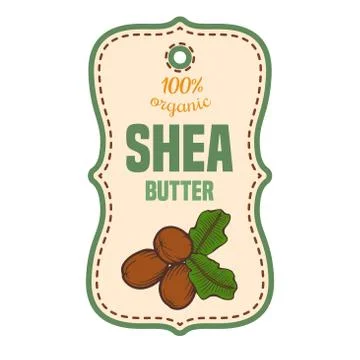 Shea butter label Stock-Illustration