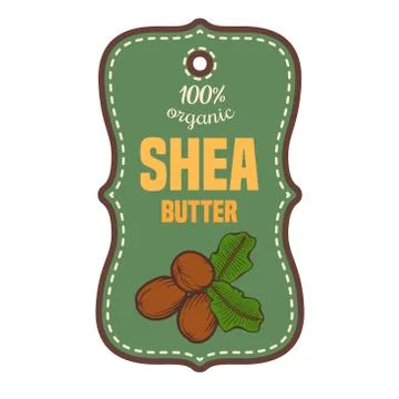 Shea butter label Stock Illustration