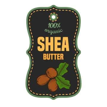 Shea butter label Stock Illustration