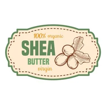 Shea butter label Stock Illustration