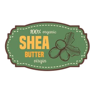 Shea butter label Stock Illustration