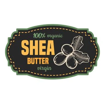 Shea butter label Stock Illustration