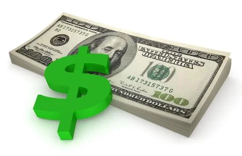 Sheaf of dollars #3 Stock Illustration