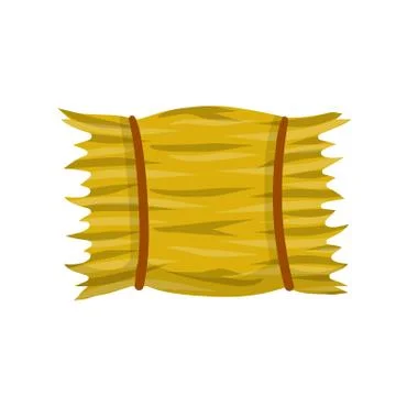 Sheaf of hay. Countryside is a Stack of wheat ears. Village harvest. Stock Illustration