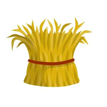 Sheaf of hay. Countryside is a Stack of wheat ears. Village harvest Stock Illustration