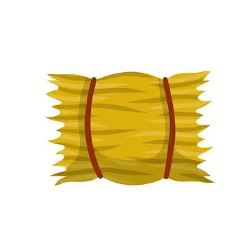 Sheaf of hay. Countryside is a Stack of wheat ears. Village harvest. Stock Illustration