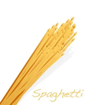 Sheaf raw spaghetti Stock Illustration