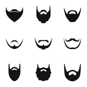 Shear icons set, simple style Stock Illustration