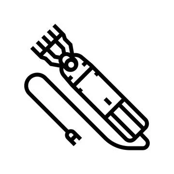 Shear sheep electric tool line icon vector illustration Stock Illustration