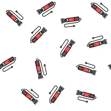 Shear sheep electric tool vector seamless pattern Stock Illustration