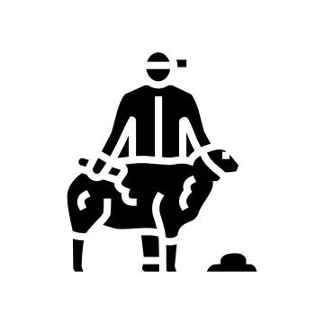 Shear sheep glyph icon vector illustration Stock Illustration