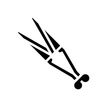 Shear sheep hand tool glyph icon vector illustration Stock Illustration
