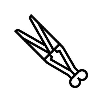 Shear sheep hand tool line icon vector illustration Stock Illustration