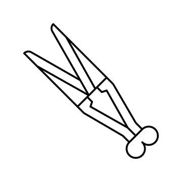 Shear sheep hand tool line icon vector illustration Stock Illustration