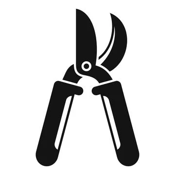 Shears secateur icon simple vector. Garden pruning Stock Illustration