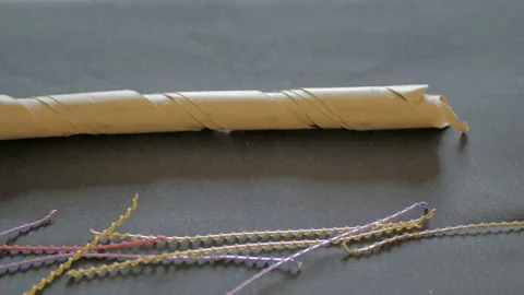 Sheath of old copper cable Stock Footage 89864020