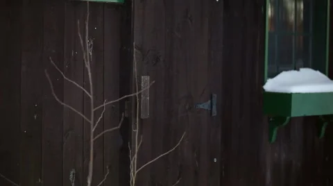 Shed door sways in wind Stock Footage 2161760