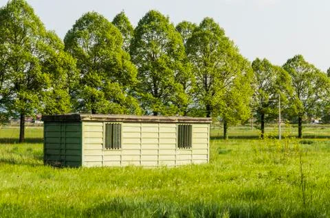 Shed in the grass Stock Photos