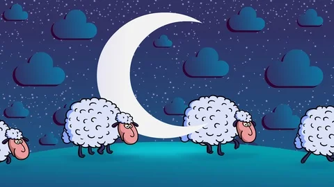 Sheep 2 sleep Stock Footage 120454286