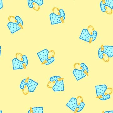 Sheep animal vector seamless pattern Illustrazione stock