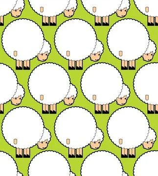 Sheep ass pattern seamless. Ram back background. Animal vector texture Illustrazione stock