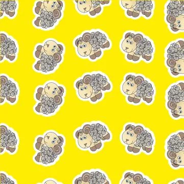 Sheep (background) Stock Illustration