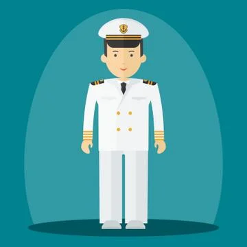 Sheep capitan character Illustrazione stock