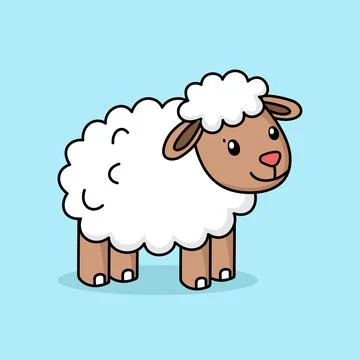 Sheep cartoon cute vector template Stock Illustration
