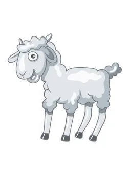Sheep cartoon Illustrazione stock