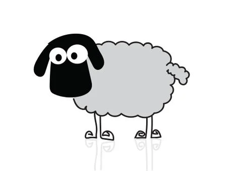 Sheep cartoon Stock Illustration