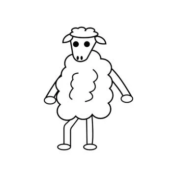 Sheep cartoon Illustrazione stock
