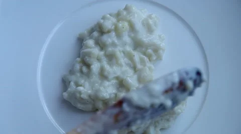 Sheep cheese dumplings Stock Footage 49207802