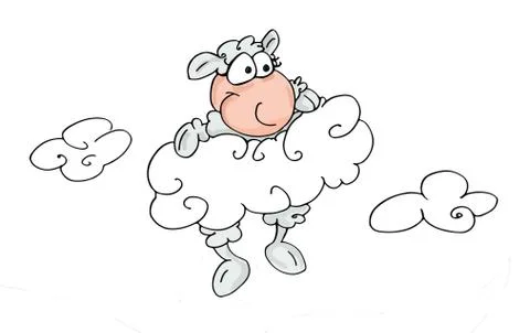 A sheep on a cloud Stock-Illustration