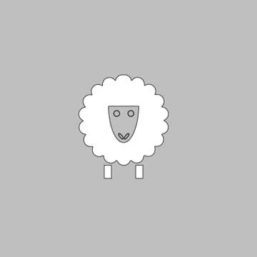 Sheep computer symbol Stock Illustration