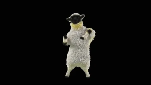 Sheep Dancing, with Alpha matte. 库存影片 201018497