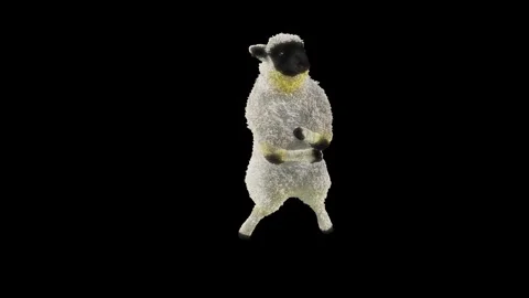 Sheep Dancing, with Alpha matte. Stock Footage 269962875