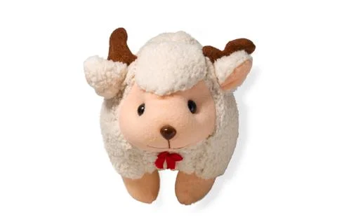 Sheep Doll Isolated on White Stock Photos