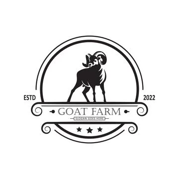 Sheep farm logo Stock Illustration