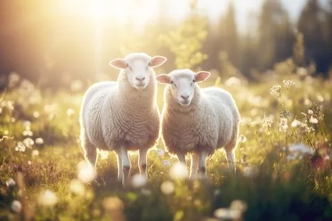 Sheep in a field  Stock Photos