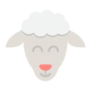 Sheep flat icon, easter and holiday, lamb sign Stock Illustration
