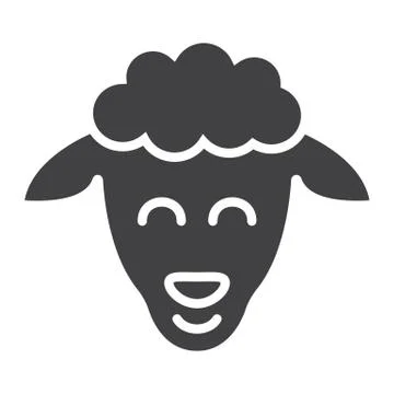 Sheep glyph icon, easter and holiday, lamb sign Illustrazione stock