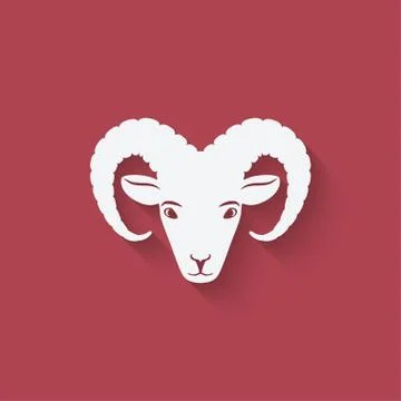 Sheep head symbol Stock-Illustration