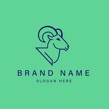 Sheep horns logo icon vector design Creative Sheep logo design Sheep icon m.. Stock Illustration