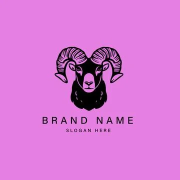 Sheep horns logo icon vector design Creative Sheep logo design Sheep icon m.. Stock Illustration
