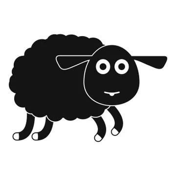 Sheep icon, simple style Stock Illustration