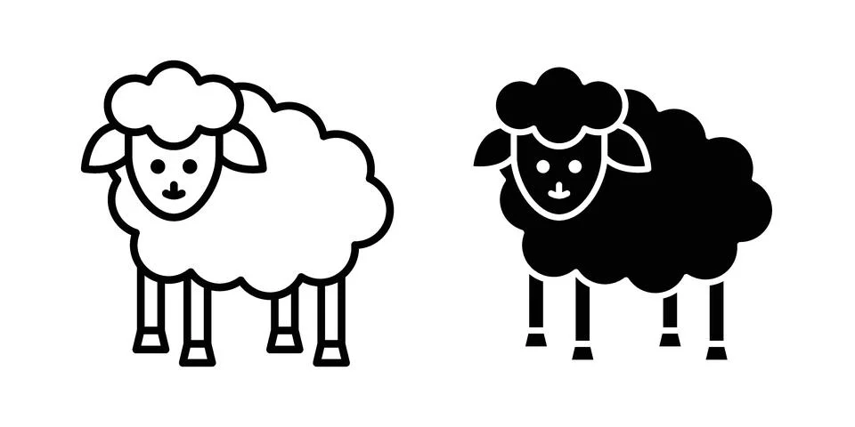 Sheep icon for web projects Stock Illustration